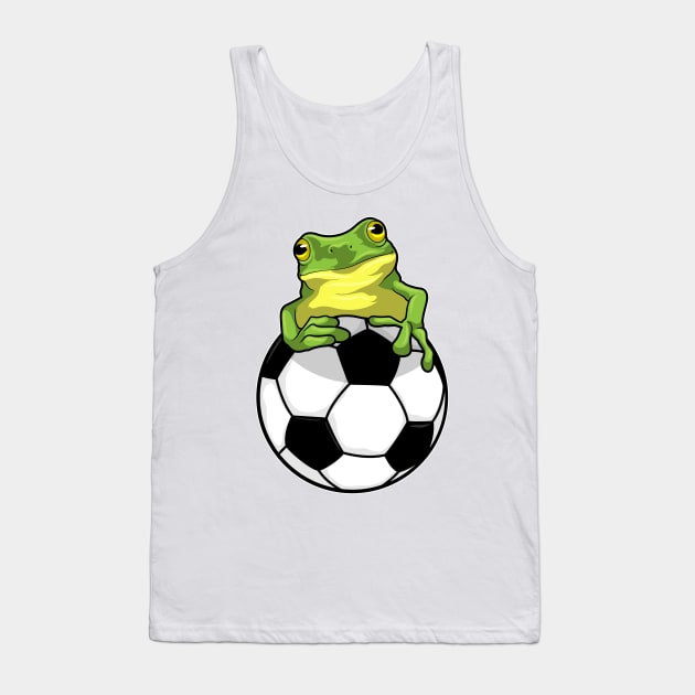 Frog with Soccer ball Tank Top by Markus Schnabel